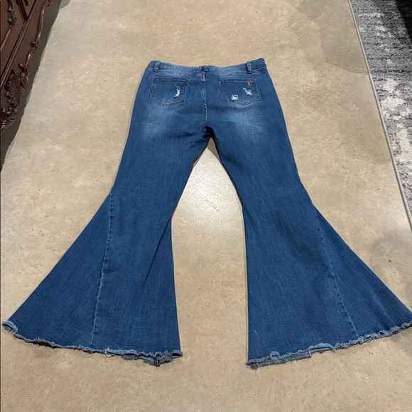 Lucky & Blessed Blue Flare Jeans - Picture 3 of 3